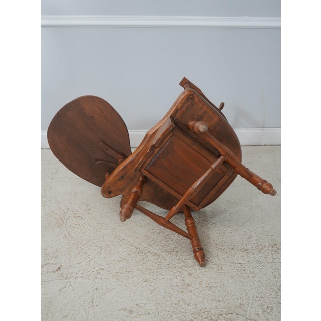 Antique Early American Windsor Writing Desk Armchair With Drawer For Sale - Image 18 of 18