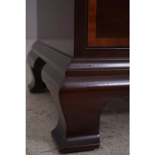 Councill Banded Mahogany High Chest of Drawers For Sale - Image 10 of 15
