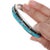 6.5" Vintage Zuni turquoise and Jet channel inlay silver cuff bracelet For Sale - Image 4 of 11