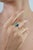 Contemporary Contemporary 2.66ct Emerald & Blue Sapphire Toi Et Moi Ring in 14k Gold Size 4 For Sale - Image 3 of 16