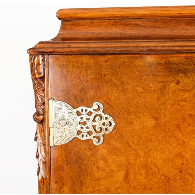 20th Century Burr Walnut Cocktail Cabinet For Sale - Image 6 of 18