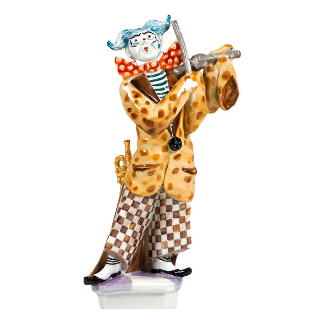 Clown Orchestra Violin Player by Peter Strang for Meissen, 1994 For Sale