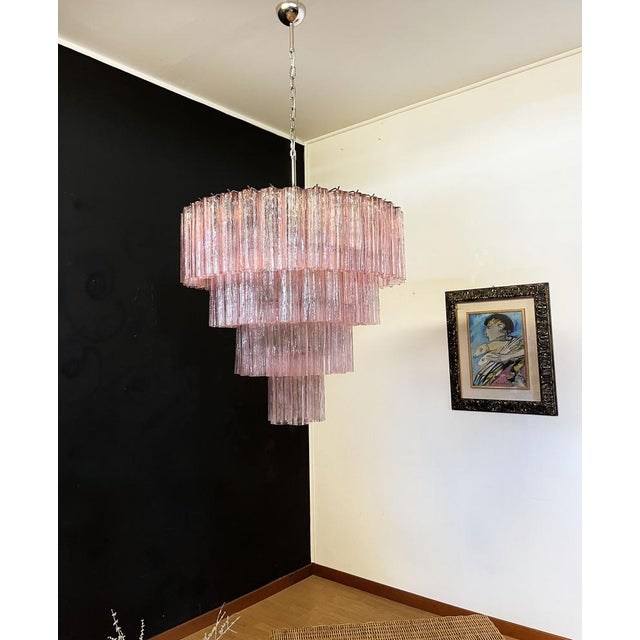 Large Vintage Murano Glass Tiered Chandelier, 1990s For Sale - Image 6 of 18