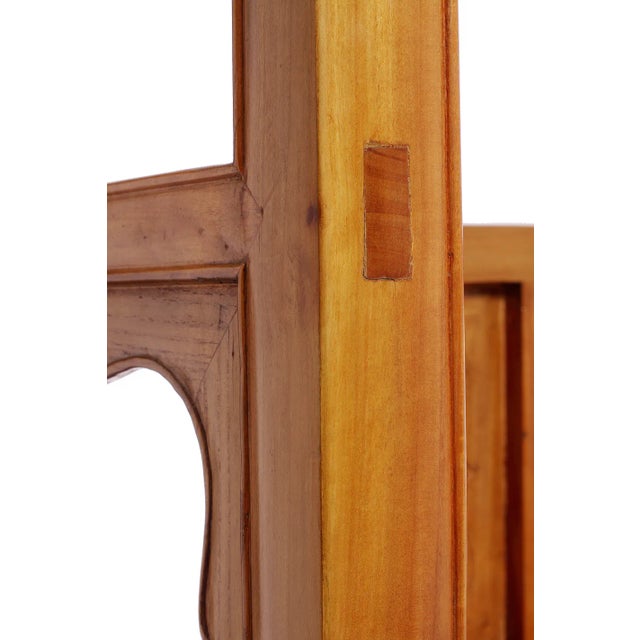 Carved Panels Elm Bookcase For Sale - Image 5 of 5