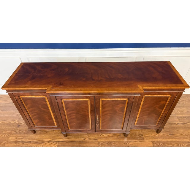 Hepplewhite Four Door Buffet by Leighton Hall - Showroom Sample For Sale - Image 10 of 13