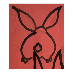Late 20th Century Modern Portrait of Three Rabbits
