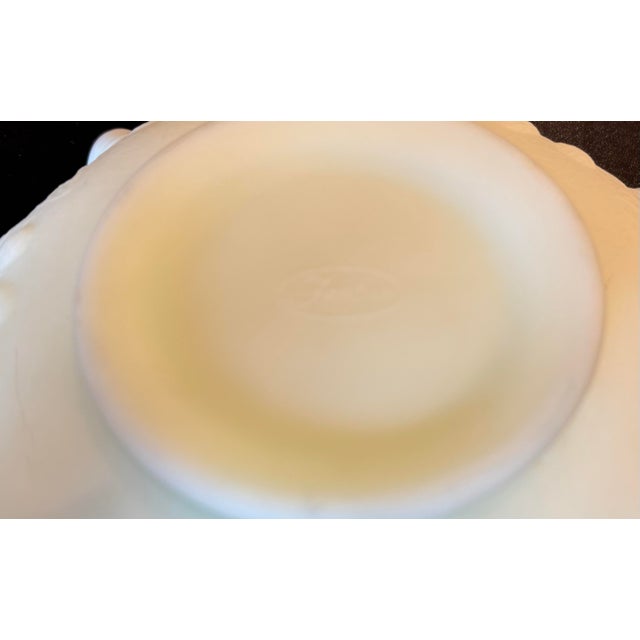 1930s Fenton Uranium Custard Persian Medallion Bowl For Sale - Image 5 of 12