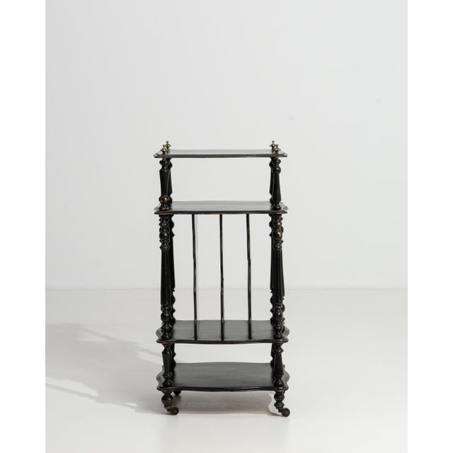 Black 19th Century French Napoleon III Black Etagere Shelf For Sale - Image 8 of 14