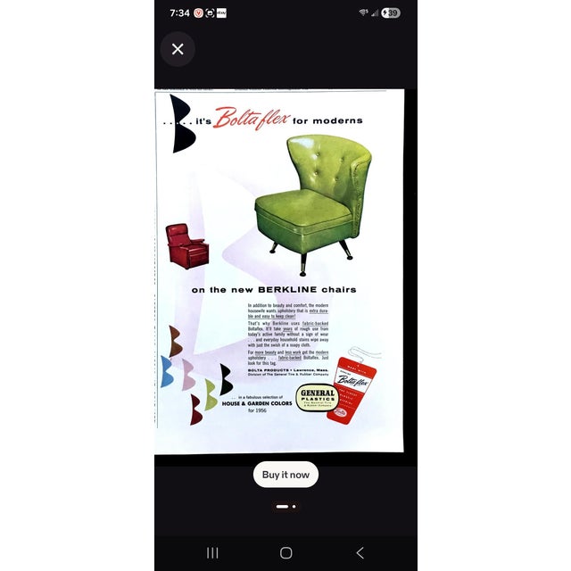 1950s MCM Berkline Swivel Lounge Chairs For Sale - Image 4 of 4