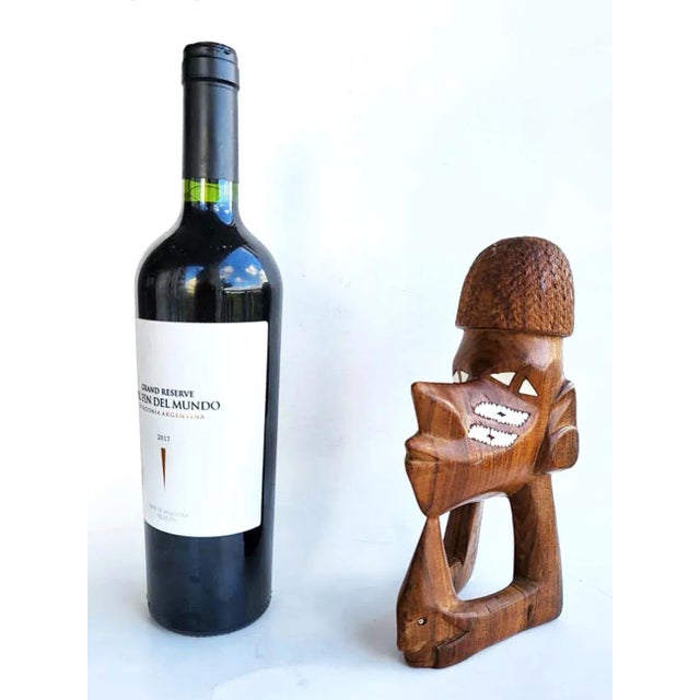 1960s Hand Carved Teak Canoe Ornament Figurine For Sale In Miami - Image 6 of 10