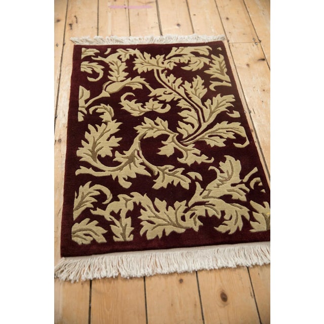 Indian Vintage Contemporary Indian Arts and Crafts Design Rug Mat - 2'1" X 3' For Sale - Image 3 of 7