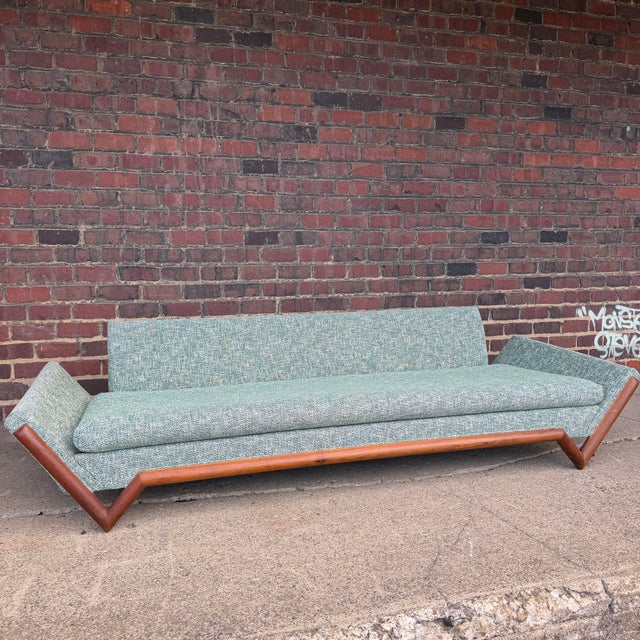 Mid-Century Modern Adrian Pearsall Restored Gondola Sofa For Sale - Image 3 of 12