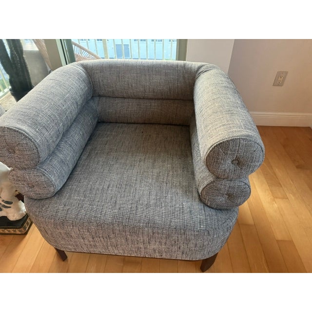 Art Deco Brigette Romanek for Mitchell Gold + Bob Williams Art Deco Modern Lucy Armchairs (Pair) For Sale - Image 3 of 9