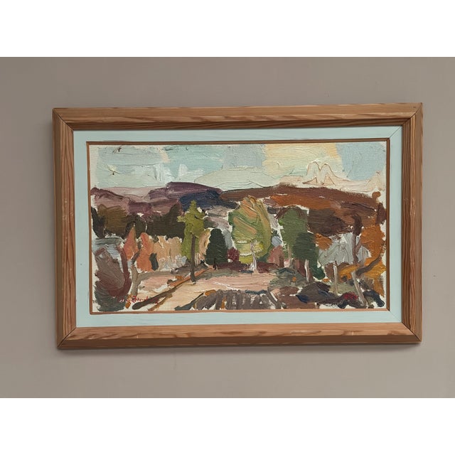 Olle Blomberg, Landscape, 1976, Oil Painting on Canvas, Framed For Sale - Image 10 of 18