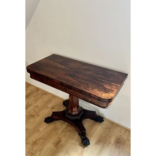 Antique William IV Rosewood Card Table, 1830s For Sale - Image 12 of 13