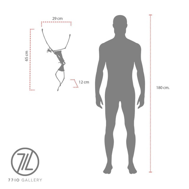 1970s Brutalist Handmade Christ made of steel and bronze details For Sale - Image 12 of 17