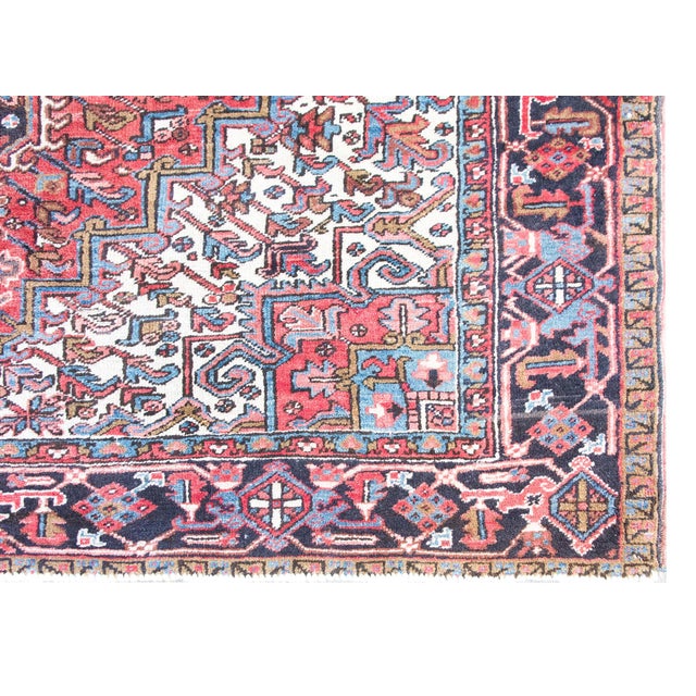 Early 20th Century Persian Heriz Rug For Sale - Image 13 of 15