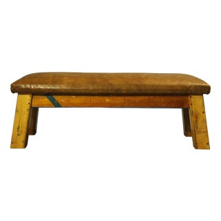Leather Gym Bench, 1950s For Sale