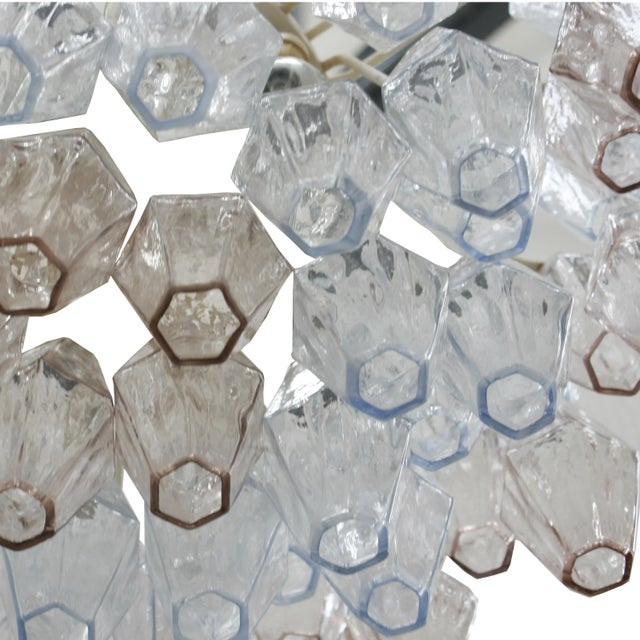 Venini Poliedri Ceiling Lamps by Carlo Scarpa for Venini, 1950s, Set of 2 For Sale - Image 4 of 11