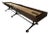 District Eight Artisanal 13’ Shuffleboard Table, Smoked Oak Frame & Cast Iron Base For Sale