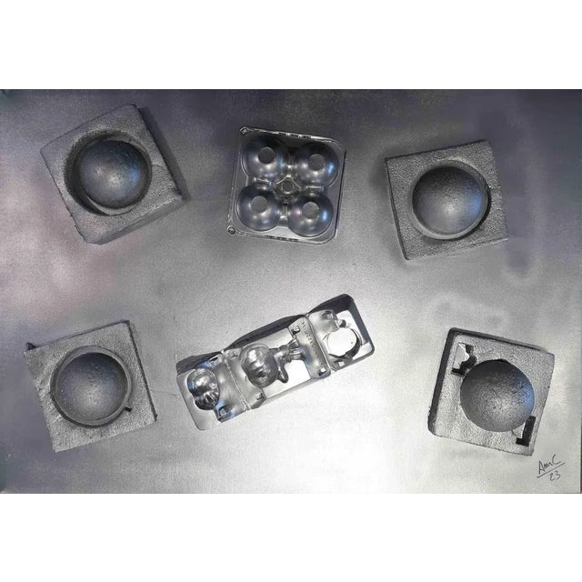 Anna Maria Caboni, Metallic City, Acrylic & Plastic, 2023 For Sale - Image 4 of 4