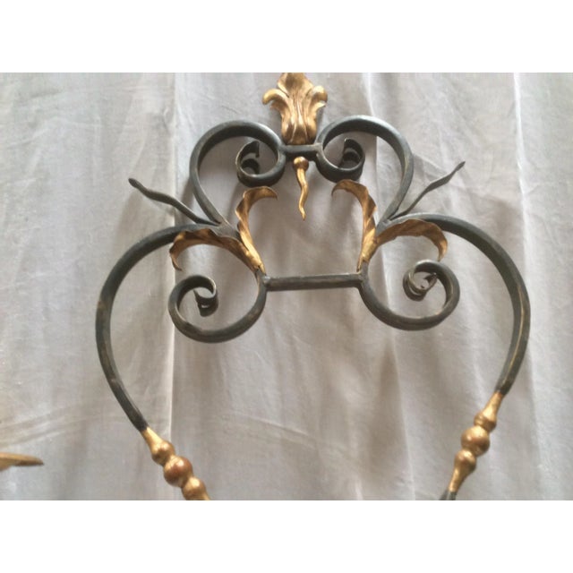 Hand Wrought Iron Candle Sconce For Sale In San Antonio - Image 6 of 10