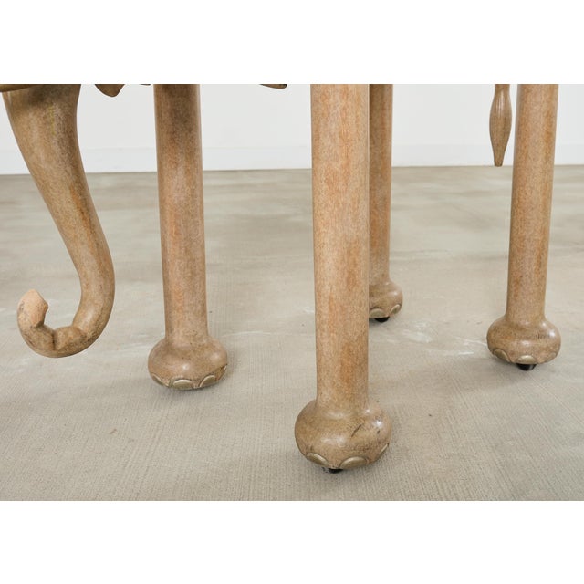 Marge Carson Hollywood Regency Elephant Bar Cart For Sale - Image 12 of 12