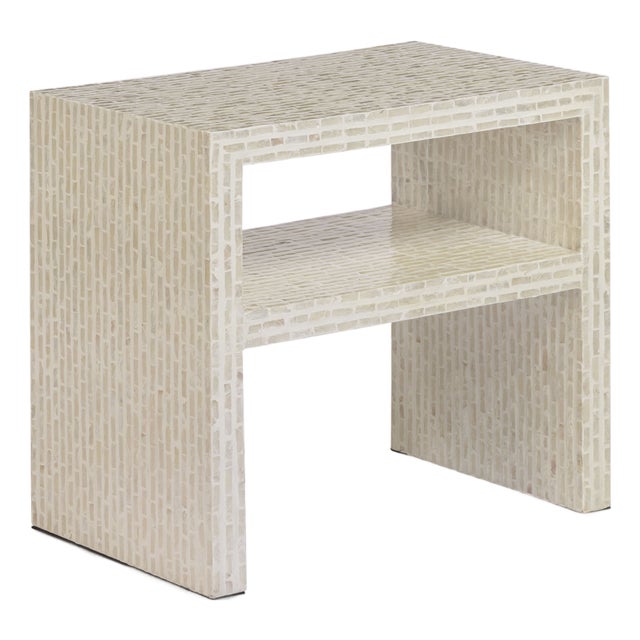 Derry Cream Capiz Shell Nightstand For Sale