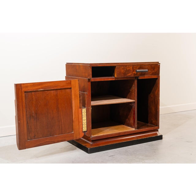 Black Art Deco Bedside Table, Cervigón, Spain, 1920s For Sale - Image 8 of 12