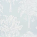 Sample - Schumacher Grand Palms Wallpaper in Mineral For Sale