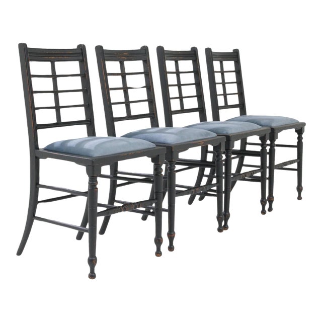 19th Century British Dining Chairs, Set of 4 For Sale