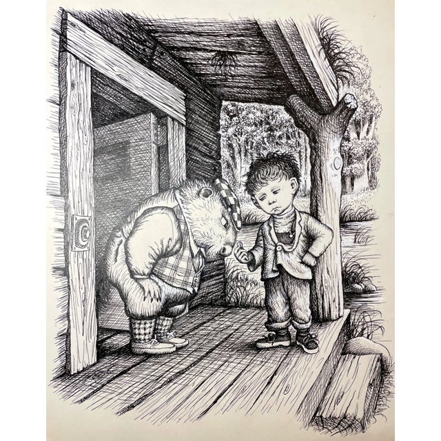 This amazing piece of art is a must-have for any children book illustration lover. The intricate ink drawing by Garth...