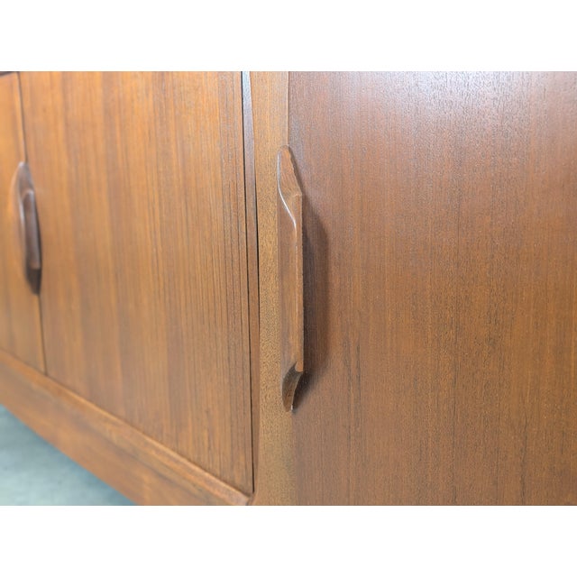 Brown 1950s Mid Century Danish Modern Teak Sideboard by Johannes Andersen for Uldum, Attributed For Sale - Image 8 of 14