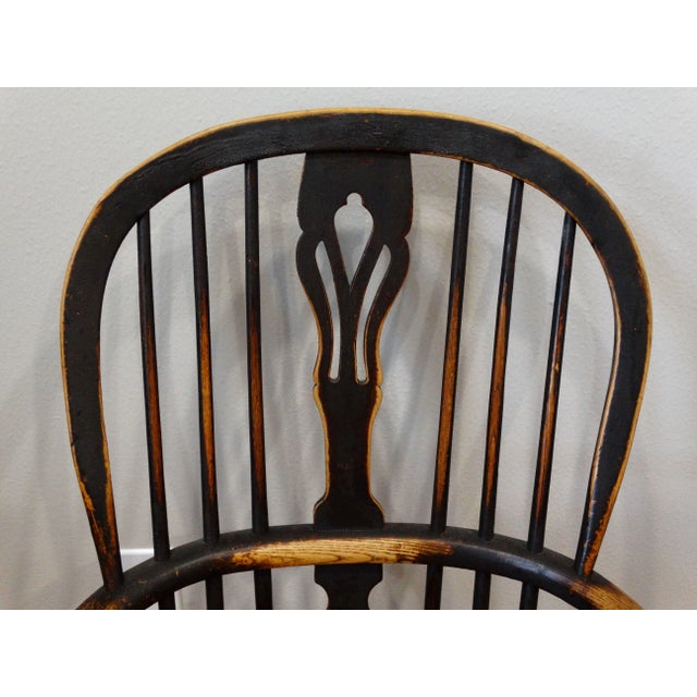 19th-Century English Pierced Slat Crinoline Windsor Chair For Sale - Image 11 of 12