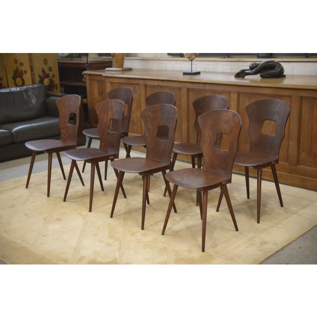 Baumann Gentiane Model Chairs by Henri Julien, 1960s, Set of 8 For Sale - Image 15 of 15