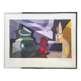 Thomas De Bascher, Composition, 1990s, Painting on Paper For Sale