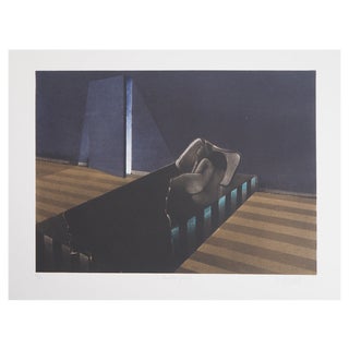 Michel Mathonnat, The Yellow Room, Original Engraving in Pencil For Sale