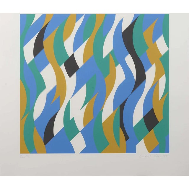 Bridget Riley, Echo 1998 Screenprint in colours on wove paper Hand signed, titled and numbered by the artist in pencil....