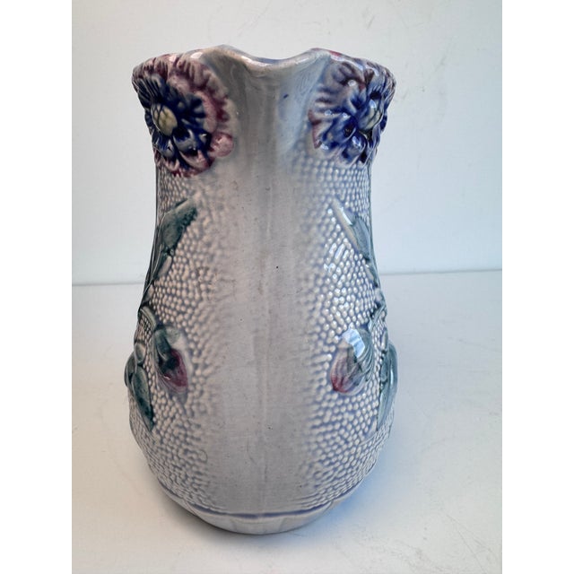 Majolica Pitcher For Sale - Image 4 of 12
