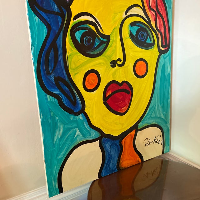 1970s Abstract Oil on Canvas Painting by Peter Keil For Sale - Image 9 of 12