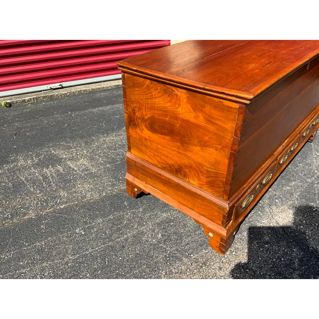 Wood Walnut Chippendale Mule Chest For Sale - Image 7 of 18