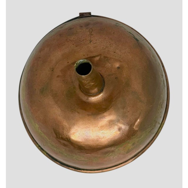 Mid 19th Century Mid 19th Century Swedish Copper Funnel Hand-Forged With Tin Lining Rustic Kitchen Farmhouse Decor For Sale - Image 5 of 12