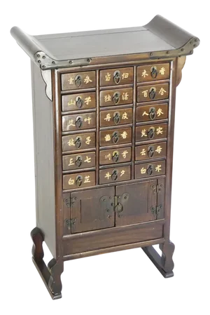 Vintage Asian Apothecary Wooden Chest of Drawers
