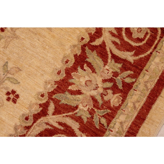 Beige Oriental Ziegler Beige Rust Hand-Knotted Wool Rug - 8'0'' X 10'2'' For Sale - Image 8 of 8
