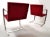 Mies Van Der Rohe for Knoll Stainless Steel Brno Chairs Red Velvet 1979, Pair For Sale - Image 9 of 13
