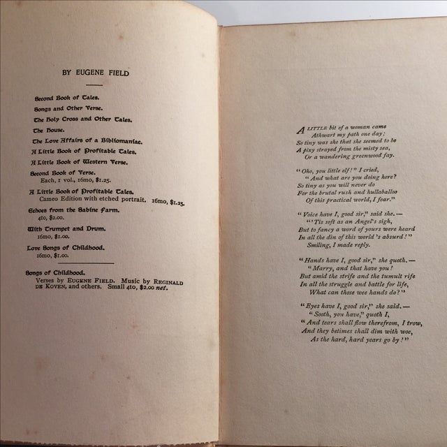 Second Book of Verse Eugene Field C. 1895 Scribner For Sale - Image 4 of 11
