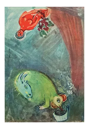 1947 After Marc Chagall, "Height of Time" First Edition Period Parisian Offset Lithograph