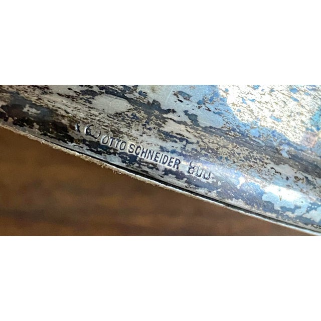 Wood Early 20th Century 800 Silver Bottle Coasters Otto Schneider W/ Roses - a Pair For Sale - Image 7 of 10