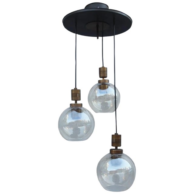 Mid-Century Murano Glass Chandelier For Sale