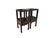 This antique pair of elegant Asian accent tables is made of solid elm. Finished in a rich, dark lacquer, each table...